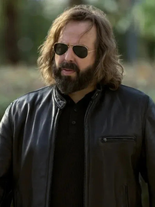 The Lincoln Lawyer S02 Angus Sampson stylish leather jacket in United state market