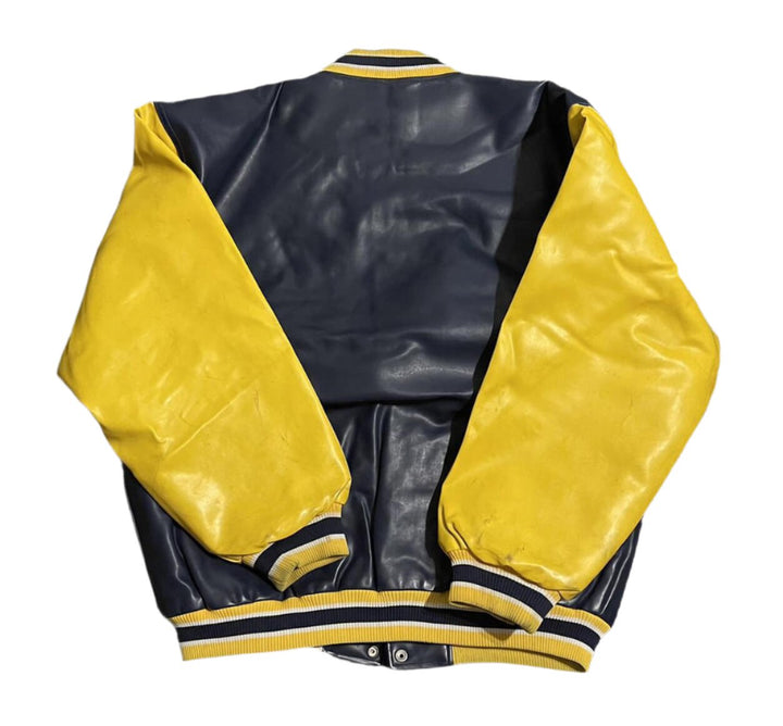 University of Michigan Wolverines Leather Bomber Jacket
