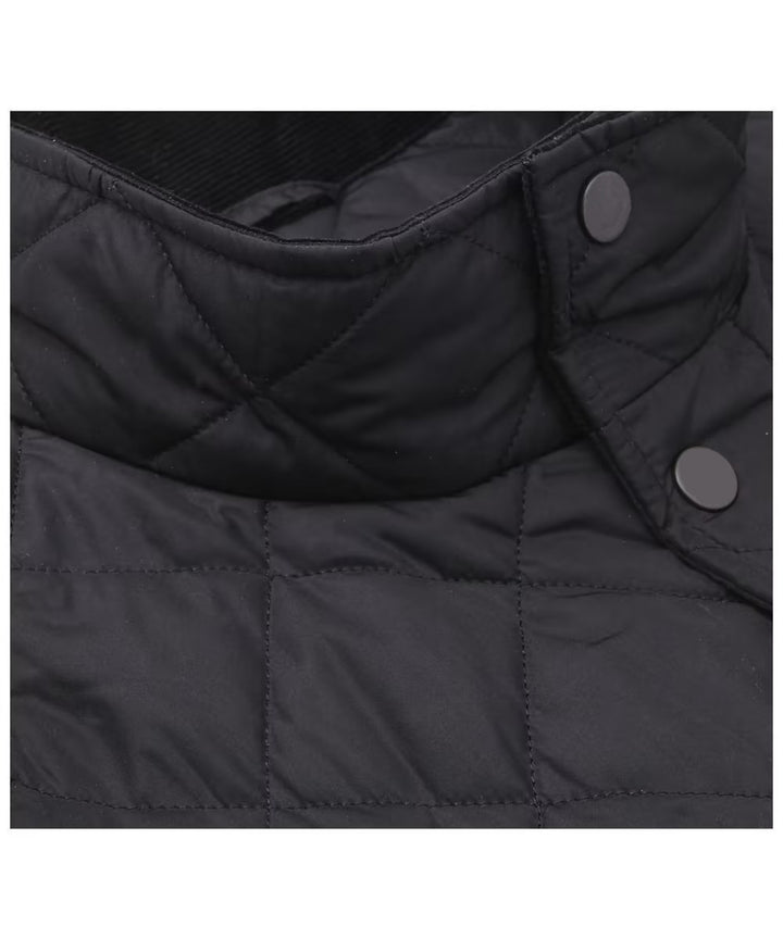 Matt polyester men's quilted jacket with cord collar