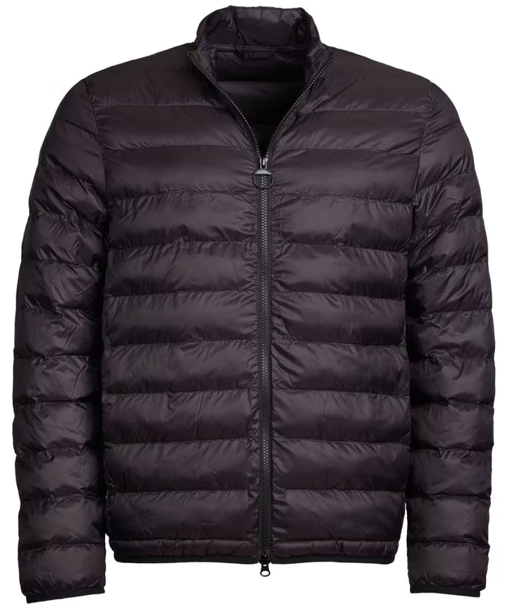 Men's quilted jacket with exposed zip front fastening