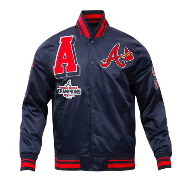 atlanta braves mashup classic satin jacket

