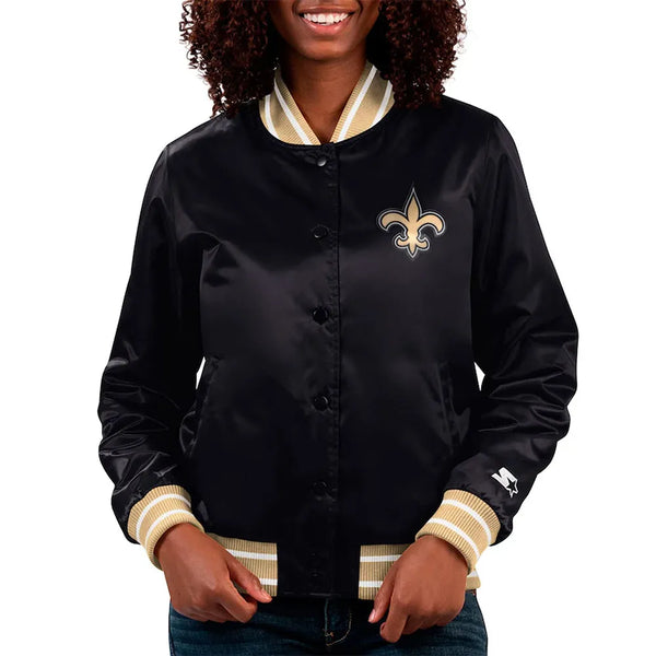 NFL New Orleans Saints Satin Jacket Men and Women