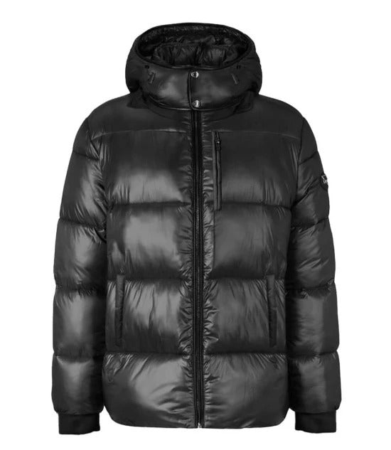 Classic men's hooded puffer outerwear in American style