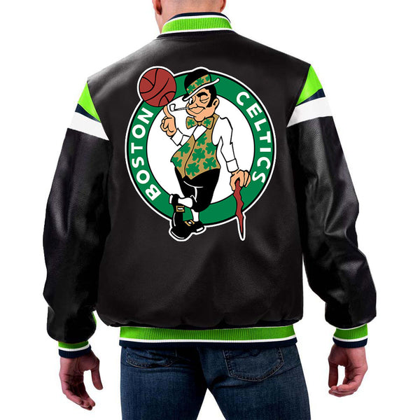 NBA Boston Celtics Leather Jacket For Men and Women