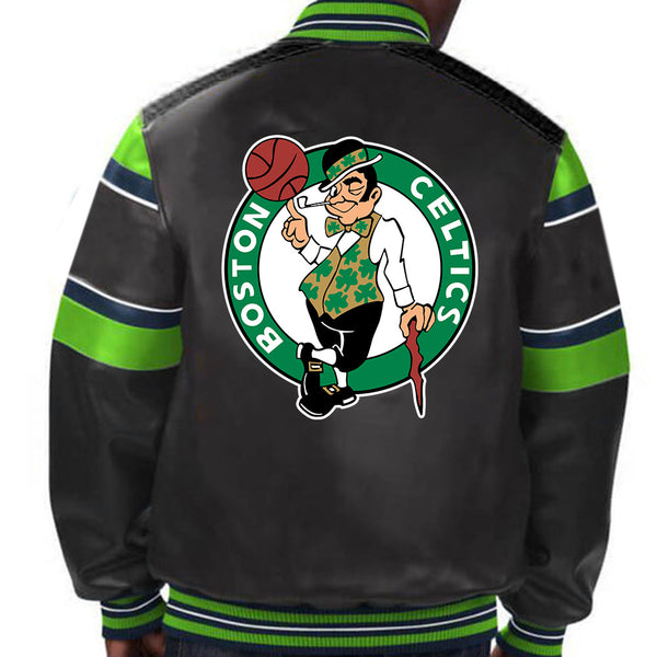 NBA Boston Celtics Leather Jacket For Men and Women