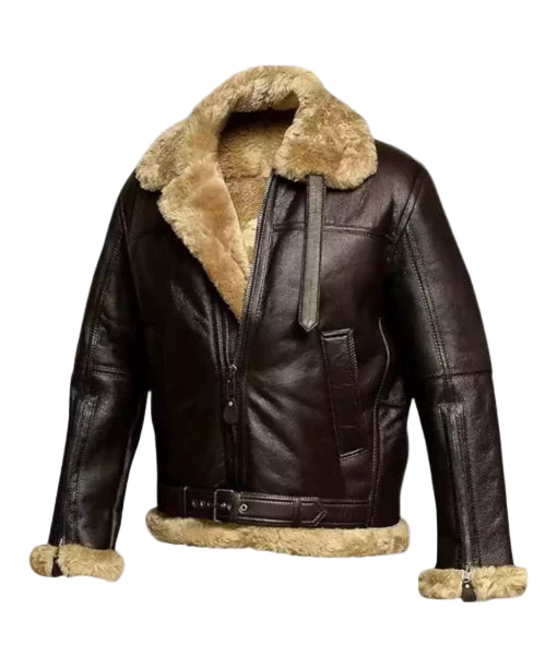 Shop FUR Aviator Flying Pilot Bomber Jacket