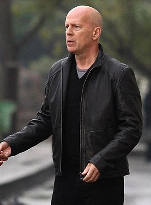 Fashionable Leather Outerwear Inspired by Bruce Willis in American style