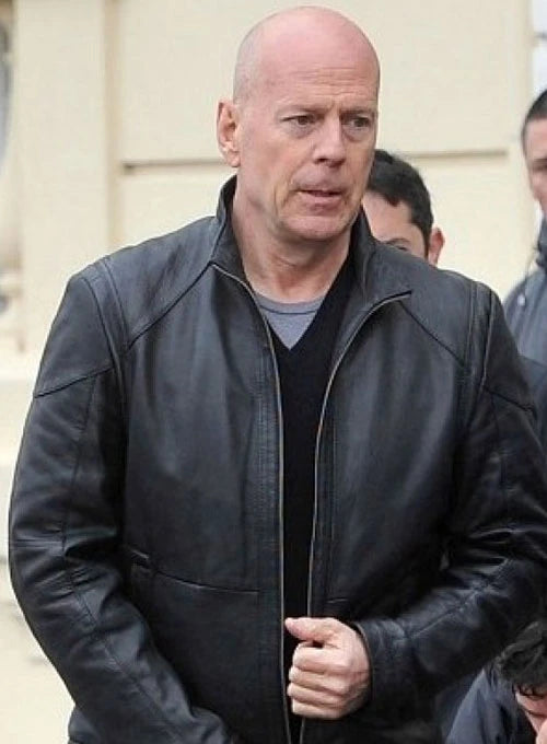 Iconic Bruce Willis Leather Jacket from Red 2 in USA market