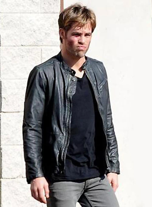 Fashionable Leather Outerwear Inspired by Chris Pine in United state market