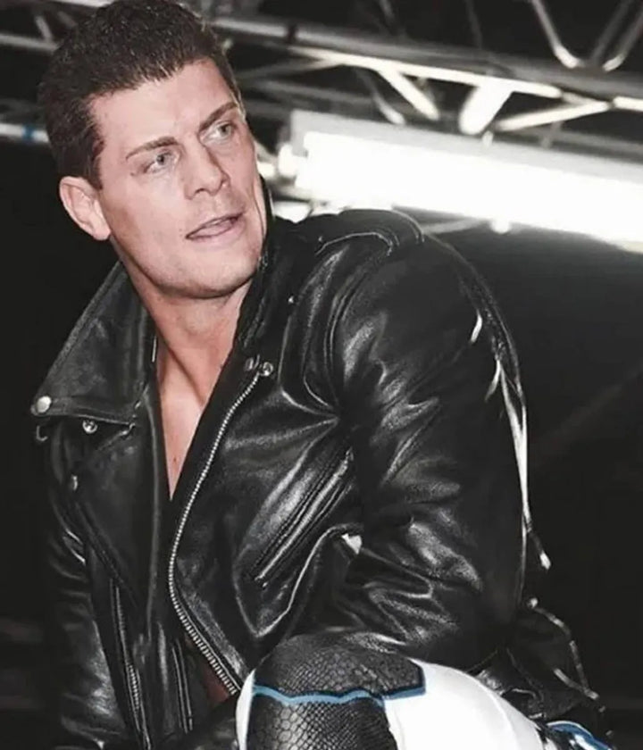 Fashionable Biker Jacket Inspired by Cody Rhodes in American style