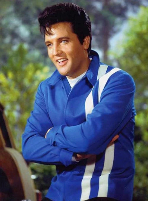 Elvis Presley Speedway blue leather jacket