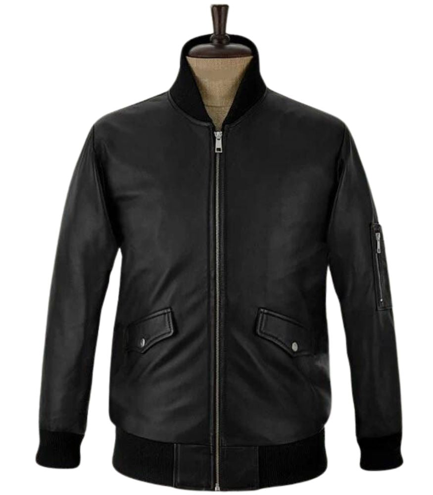 Shop American Rapper Eminem Bomber Style Leather Jacket – The Jacket Seller