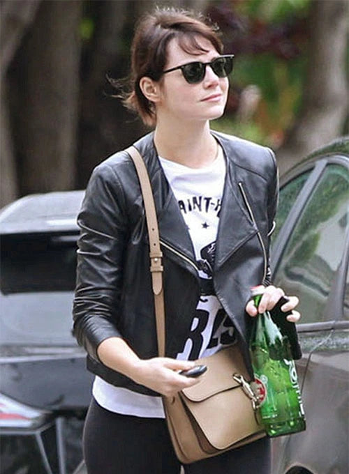 Stylish Emma Stone Leather Jacket for Women
