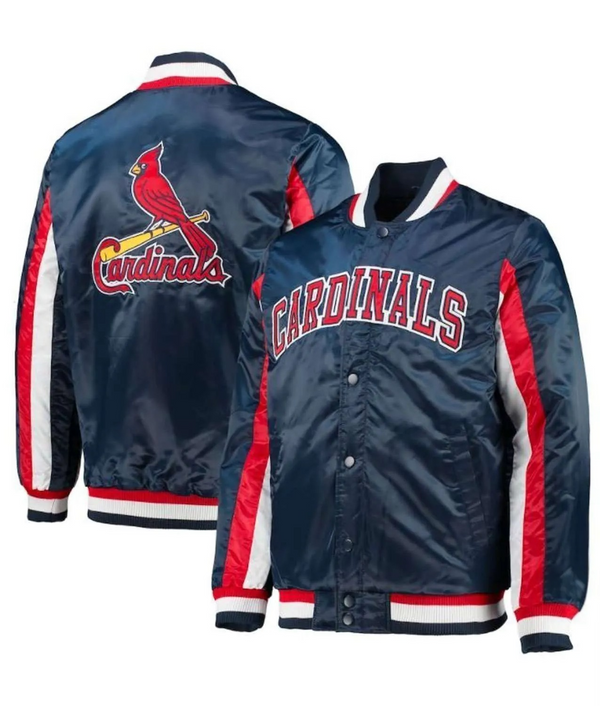 Ace St. Louis Cardinals Navy Blue Satin Jacket in USA