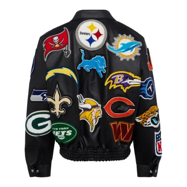 Stylish leather jacket for NFL fans in American style