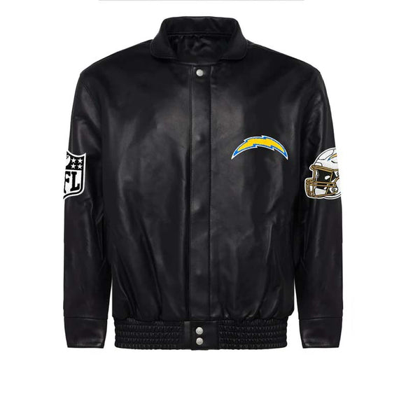 Shop LOS ANGELES CHARGERS FULL LEATHER JACKET