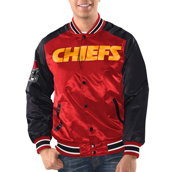 Shop NFL Kansas City Chiefs Satin Jacket Men and Women
