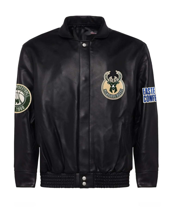 Shop Milwaukee Bucks Full Leather Jacket