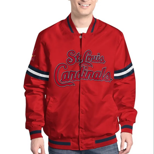 st louis cardinals scout varsity satin jacket

