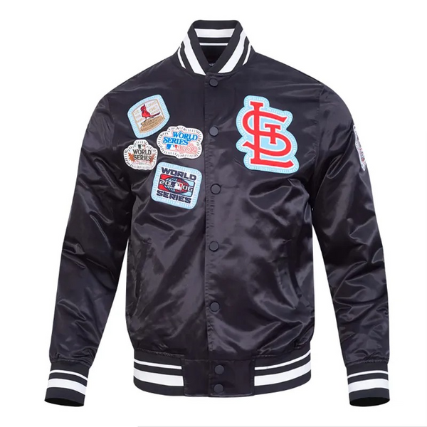 st louis cardinals diy pick stitch satin jacket

