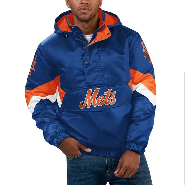New York Mets Force Play II hoodie half-zip jacket

