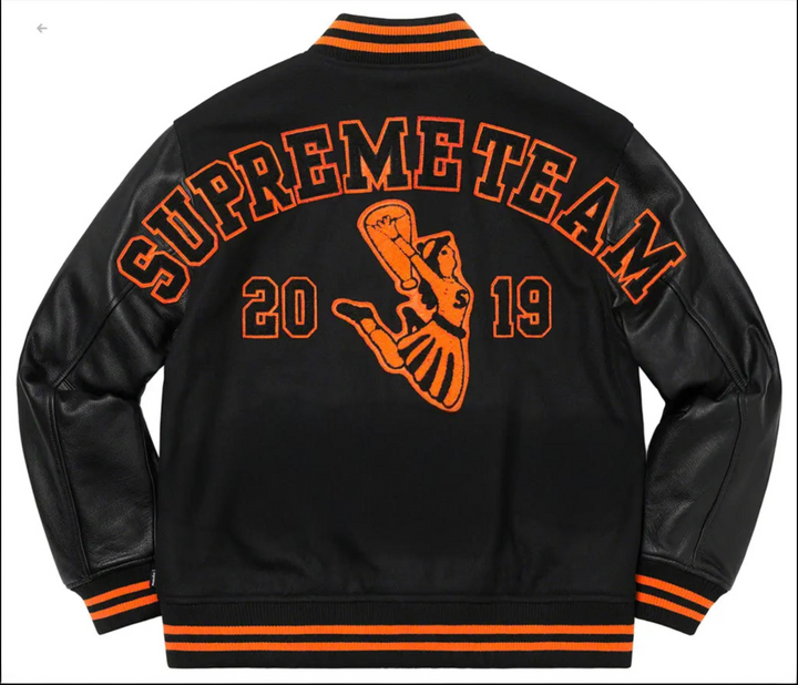 Supreme Team Black Varsity Jacket - 2019 Release
