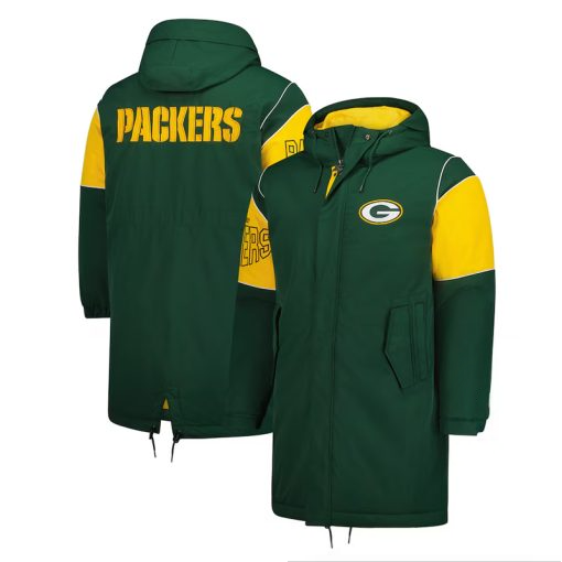Green Bay Packers full-zip green polyfill stadium jacket in USA