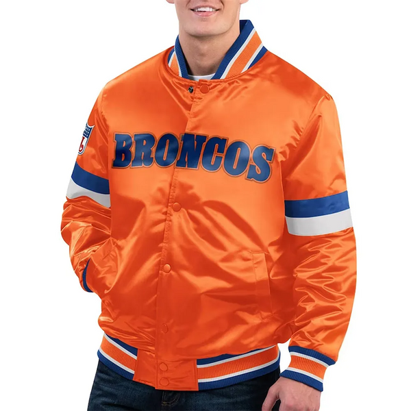 Shop NFL Denver Broncos Satin Jacket Men and Women