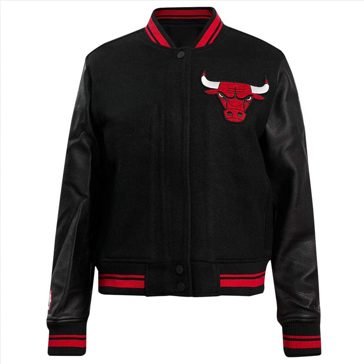 Chicago Bulls women’s varsity jacket in retro ribbed wool in USA