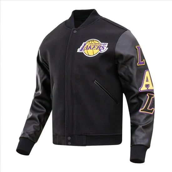 NBA Los Angeles Lakers men’s wool varsity jacket, classic style in USA