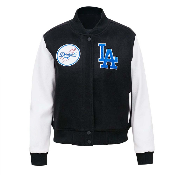 Los Angeles Dodgers classic wool varsity jacket for women in USA