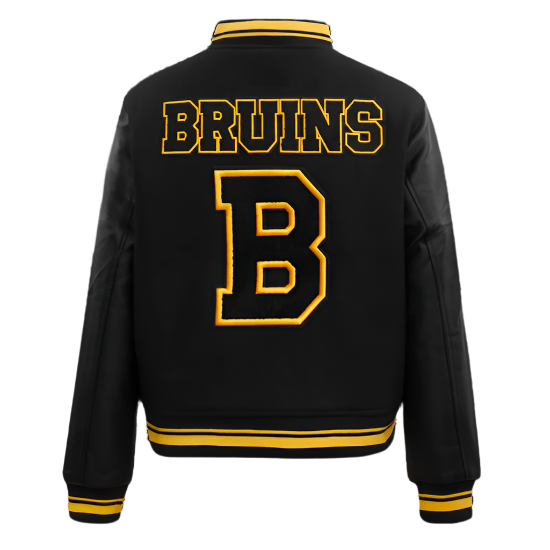 NHL Boston Bruins Retro Classic Women's Rib Wool Varsity Jacket