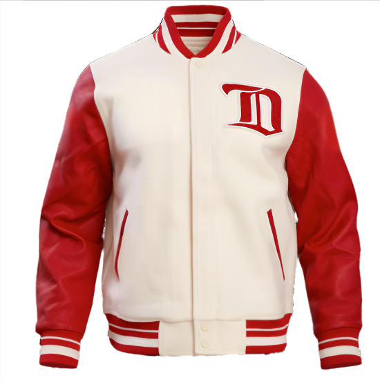 NHL Men's Rib Wool Varsity Jacket Detroit Red Wings Retro Classic