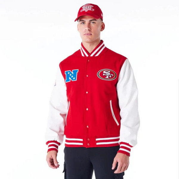 Shop San Francisco 49ers NFL Red Varsity Jacket