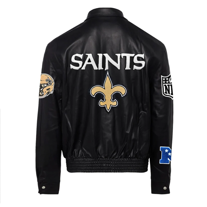 NEW ORLEANS SAINTS LEATHER JACKET