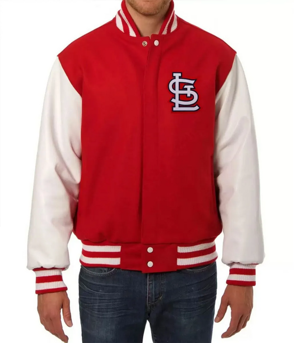 MLB St Louis Cardinals Wool And Leather Jacket