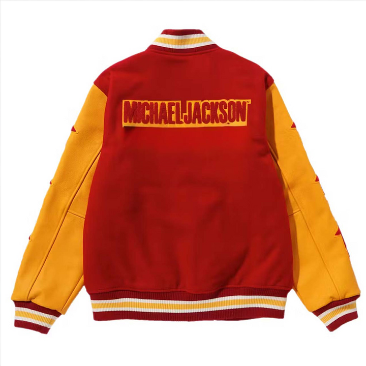 Bape Michael Jackson varsity jacket front view in USA