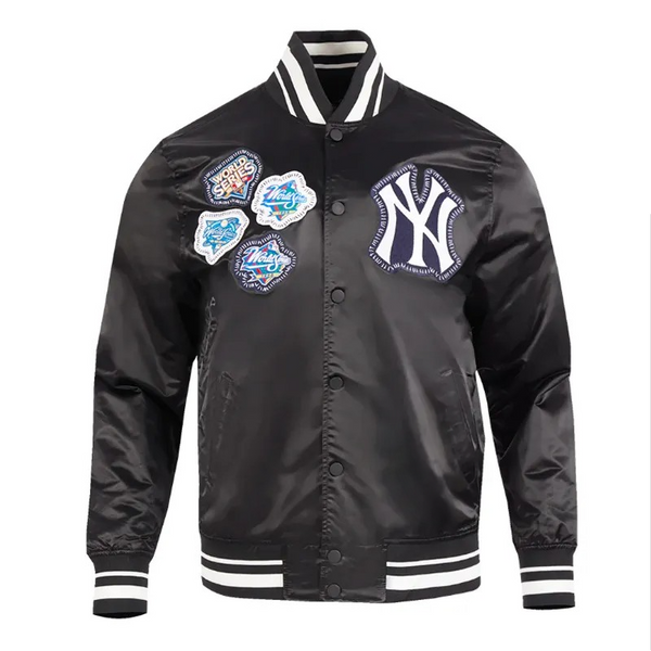 Shop NY Yankees Diy Pick Stitch Classic Rib Satin Jacket
