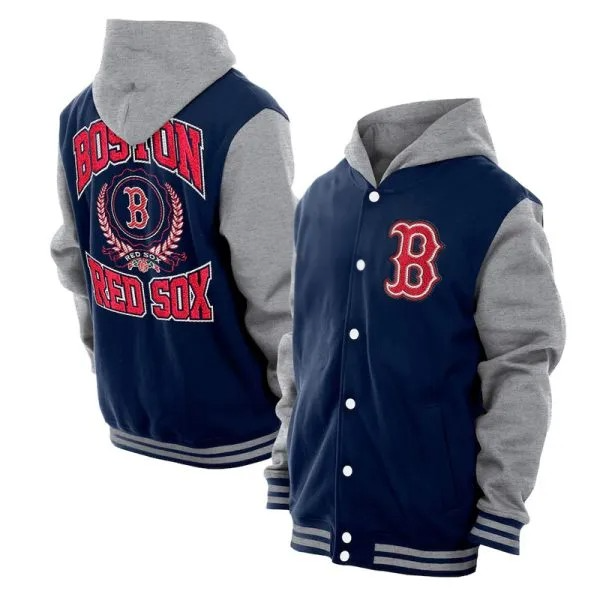 Throwback Red Sox Navy Hoodie Jacket in USA