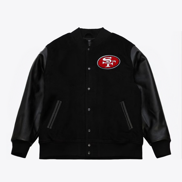 San Francisco 49ers Blackout Collection varsity jacket

