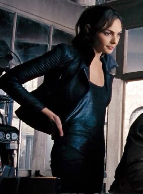 Chic Leather Jacket Look: Gal Gadot in Fast and Furious 6 in German market