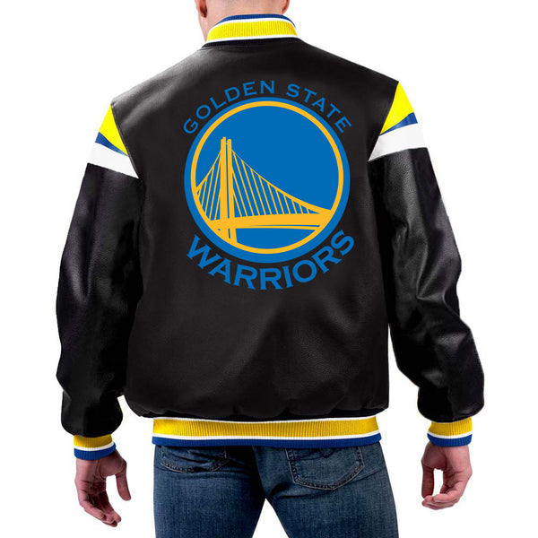 NBA Golden State Warriors Leather Jacket For Men and Women