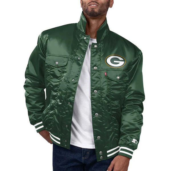 NFL Green Bay Packers Satin Jacket Men and Women