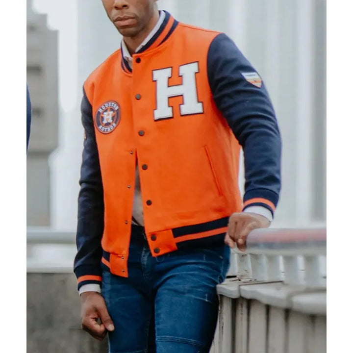 Sleeve View MLB Houston Astros Wool Jacket Men and Women: