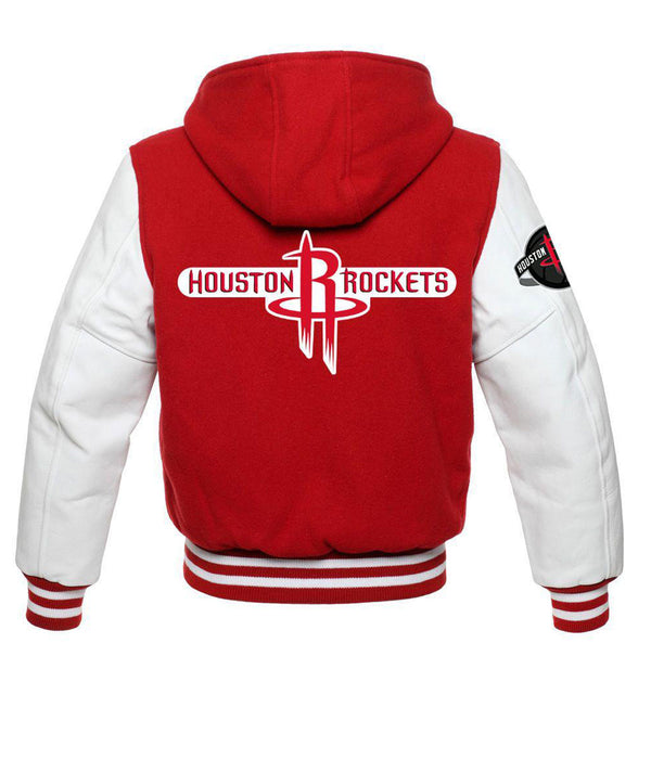 Houston Rockets NBA Varsity Red and White Jacket