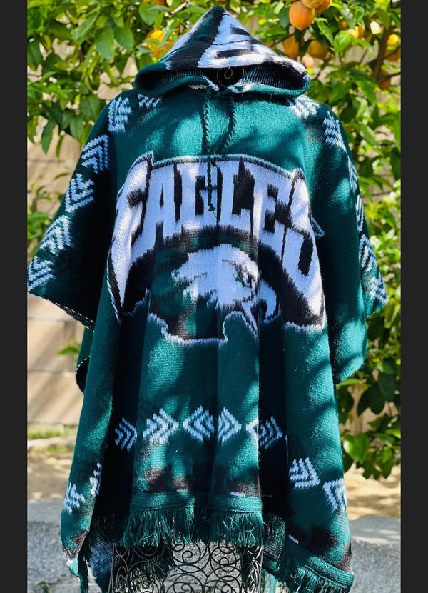 Shop Philadelphia Eagles Wool Blend Hooded Poncho