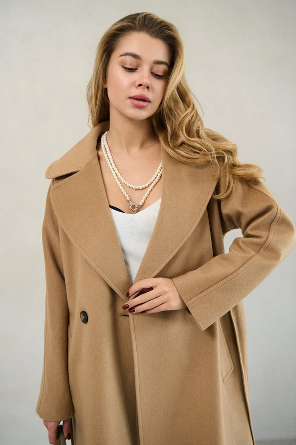 Camel cashmere coat