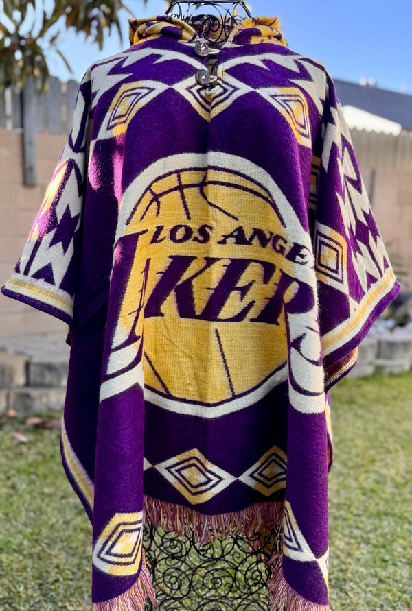 Shop Los Angeles Lakers Wool Blend Hooded Poncho
