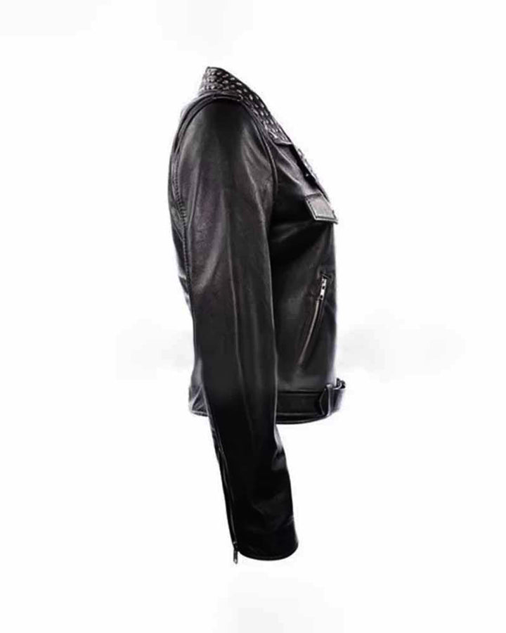 conic Keira Knightley Style Jacket in Black Leather in United state market