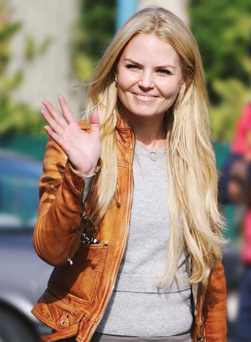 Edgy and Chic Leather Jacket Worn by Jennifer Morrison in UK